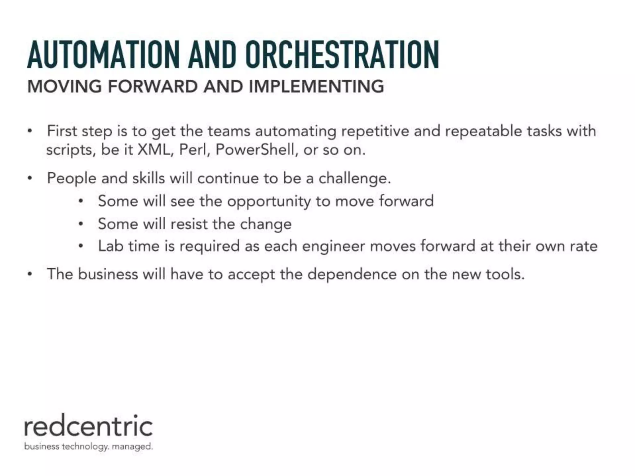 Using Automation and Orchestration in IT service provision