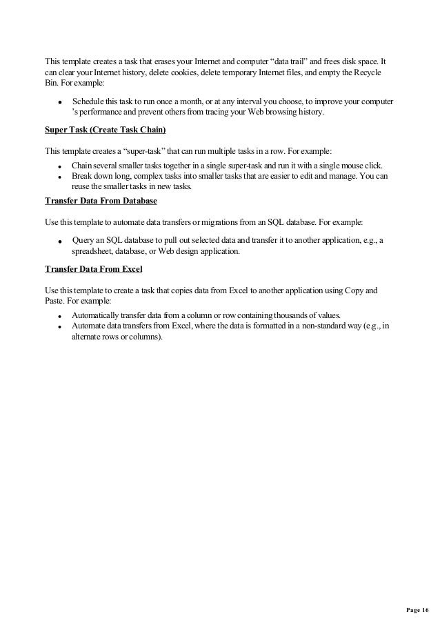 word user manual template