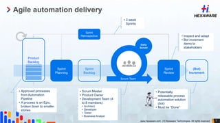 Automation CoE at Scale Using Agile to build RPA | PPTX
