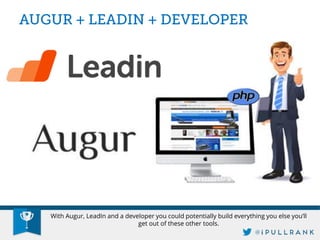 With Augur, LeadIn and a developer you could potentially build everything you else you’ll get out of these other tools.  