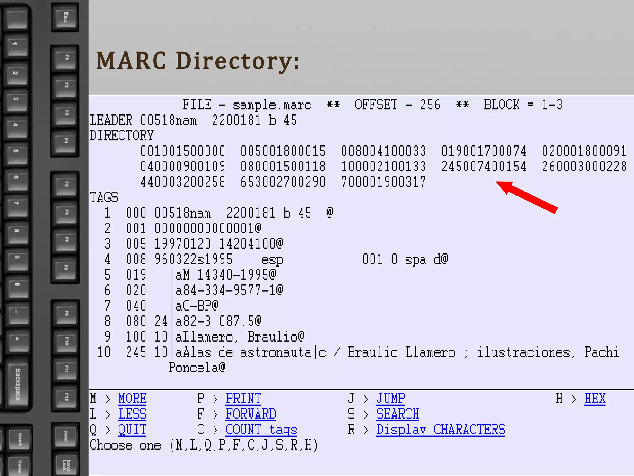 MARC Directory:
 