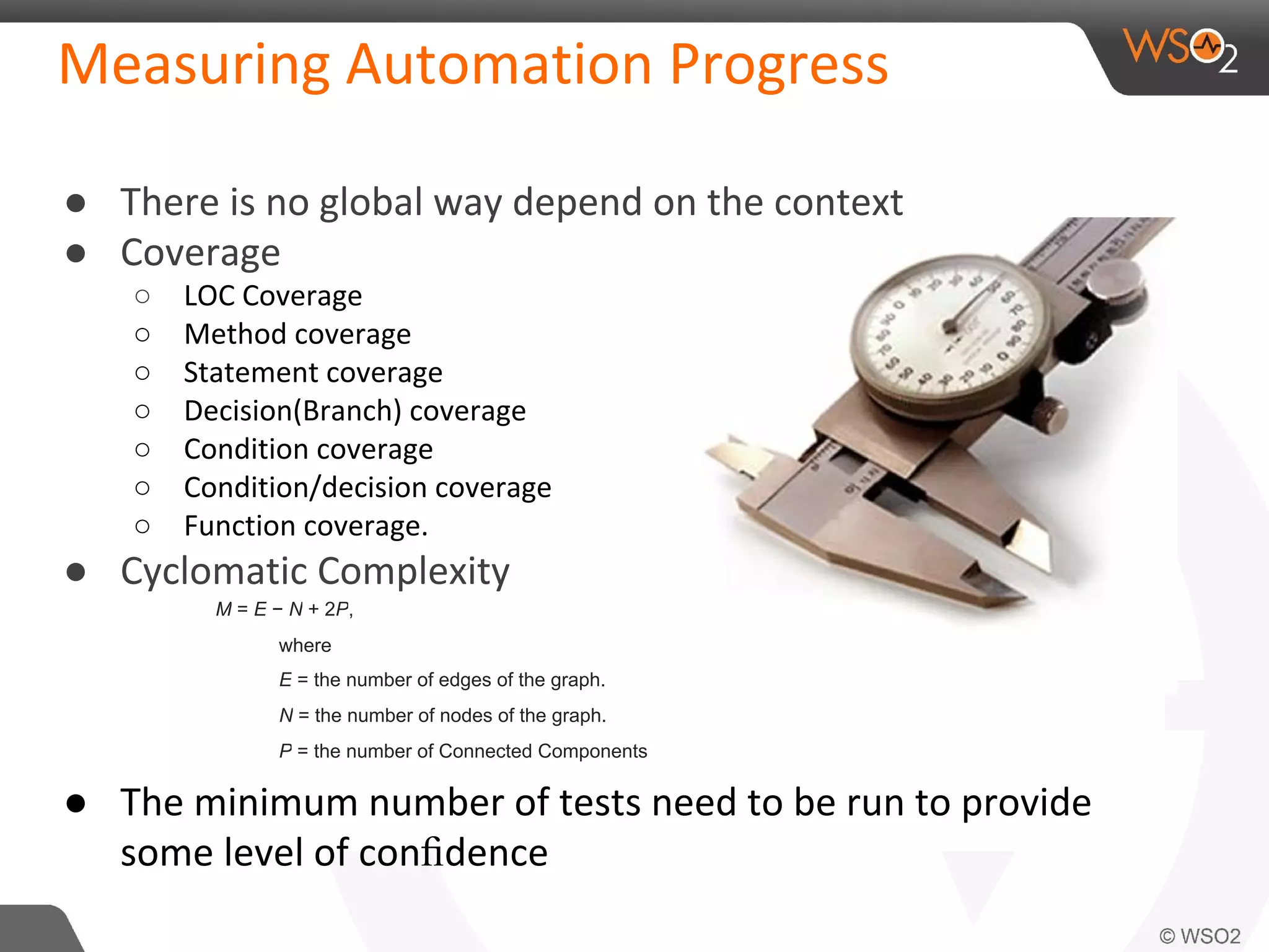 ●● 
○○○○○○○ 
● 
M = E − N + 2P, 
where 
E = the number of edges of the graph. 
N = the number of nodes of the graph. 
P = the number of Connected Components 
● 
fi 
 