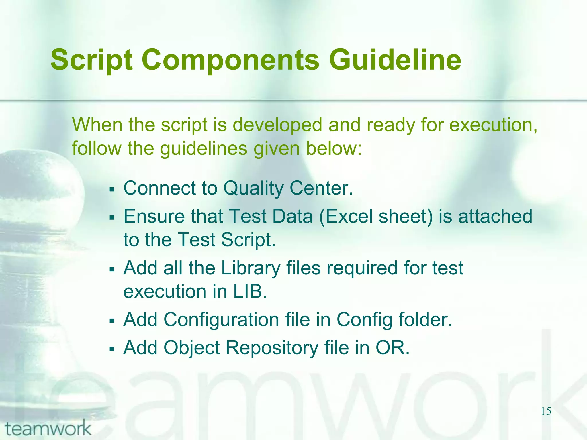TakeScreenshot10Login ConfigurationThe user id, password (encrypted) and environment (URL) and the Host Name are driven from the Login_Config.xls file attached to the config folder in the QC test planDefault URL i.e., http://originationit will be taken if there is no entry for the URL and the QC User Name will be taken to login to the application if there is no userId Provided in the Login_Config.xls file