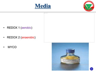 20
20
• REDOX 1 (aerobic)
• REDOX 2 (anaerobic)
• MYCO
Media
 