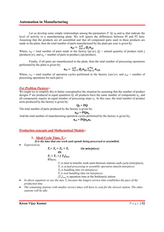 Automation in manufacturing five unit vtu, mechanical engineering notes ...