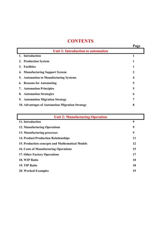 Automation in manufacturing five unit vtu, mechanical engineering notes ...