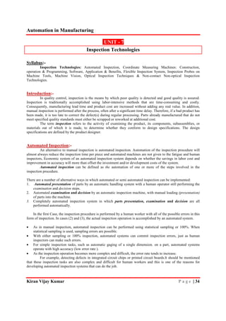 Automation in manufacturing five unit vtu, mechanical engineering notes ...