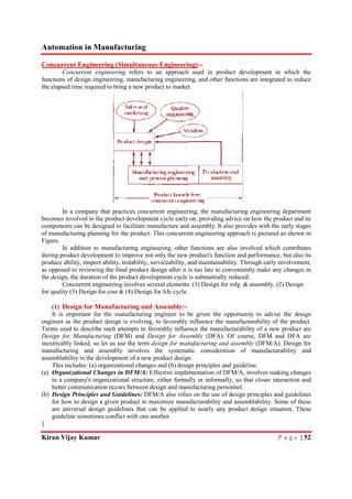 Automation in manufacturing five unit vtu, mechanical engineering notes ...