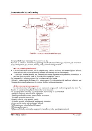 Automation in manufacturing five unit vtu, mechanical engineering notes ...
