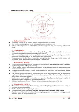 Automation in manufacturing five unit vtu, mechanical engineering notes ...