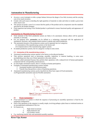 Automation in manufacturing five unit vtu, mechanical engineering notes ...