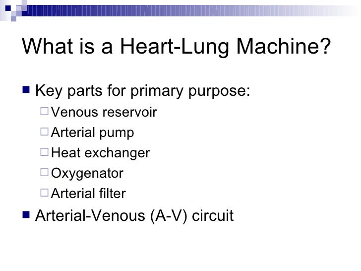 Automation Of Heart Lung Machine