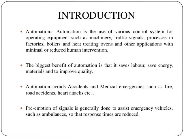 automation on traffic signals