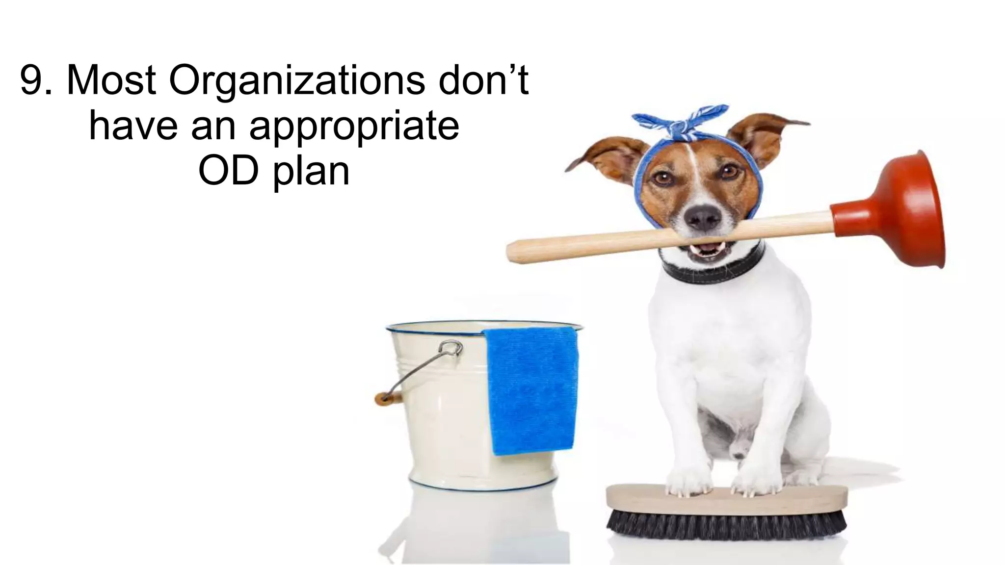 9. Most Organizations don’t
have an appropriate
OD plan
 