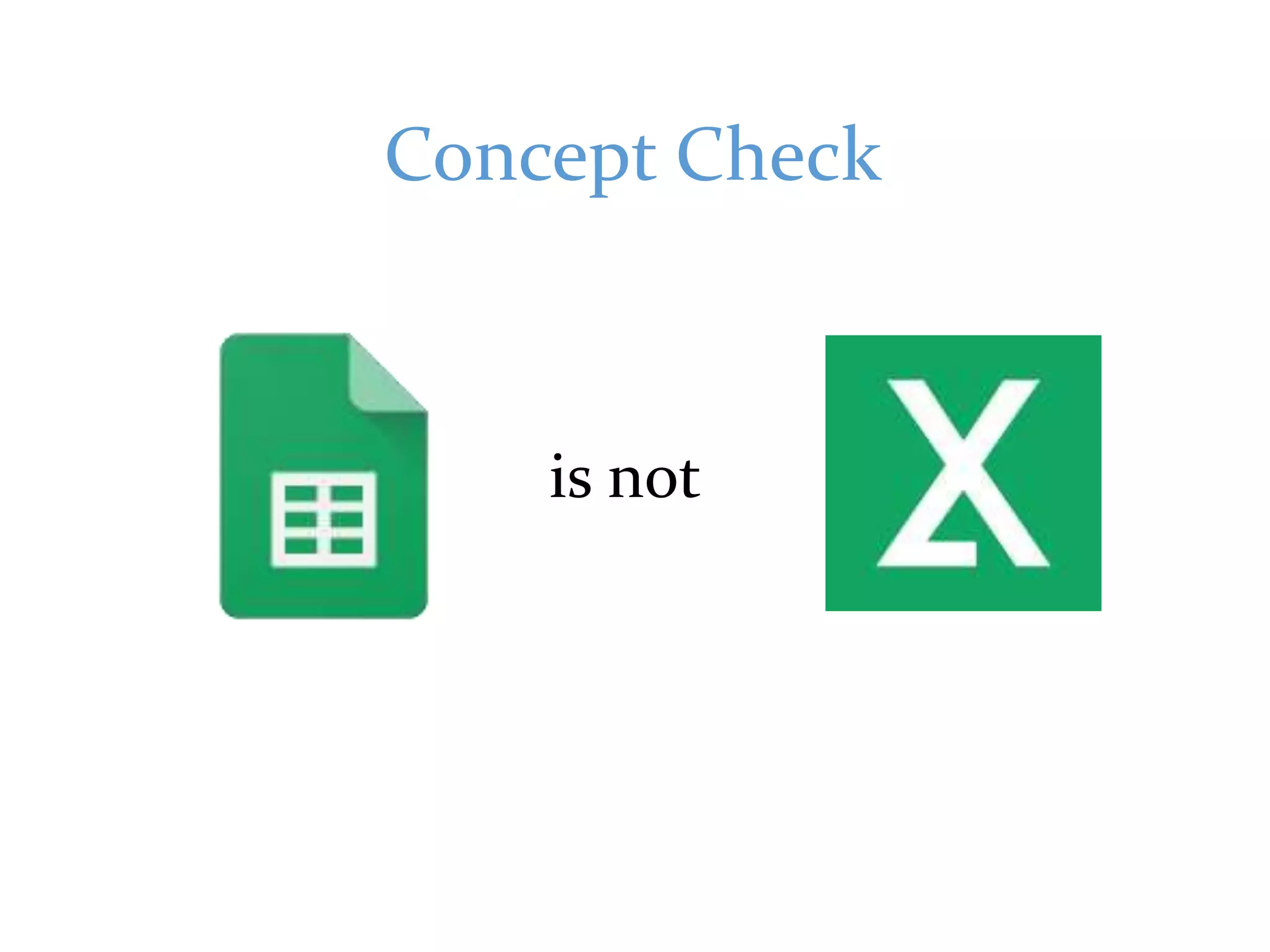 Concept Check
is not
 