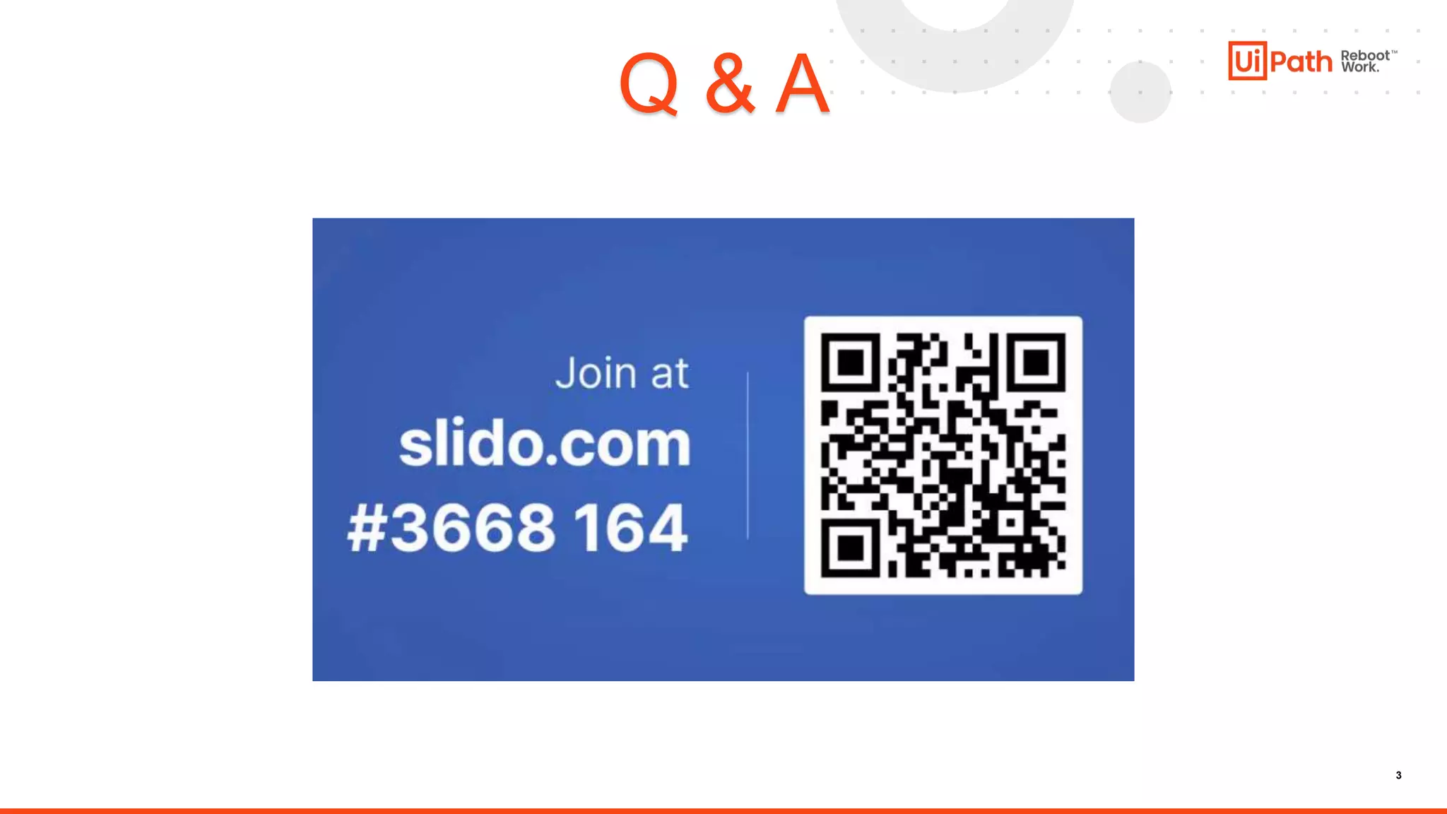 3
Q & A
 