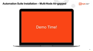 19
Demo Time!
Automation Suite Installation – Multi-Node Air-gapped
 