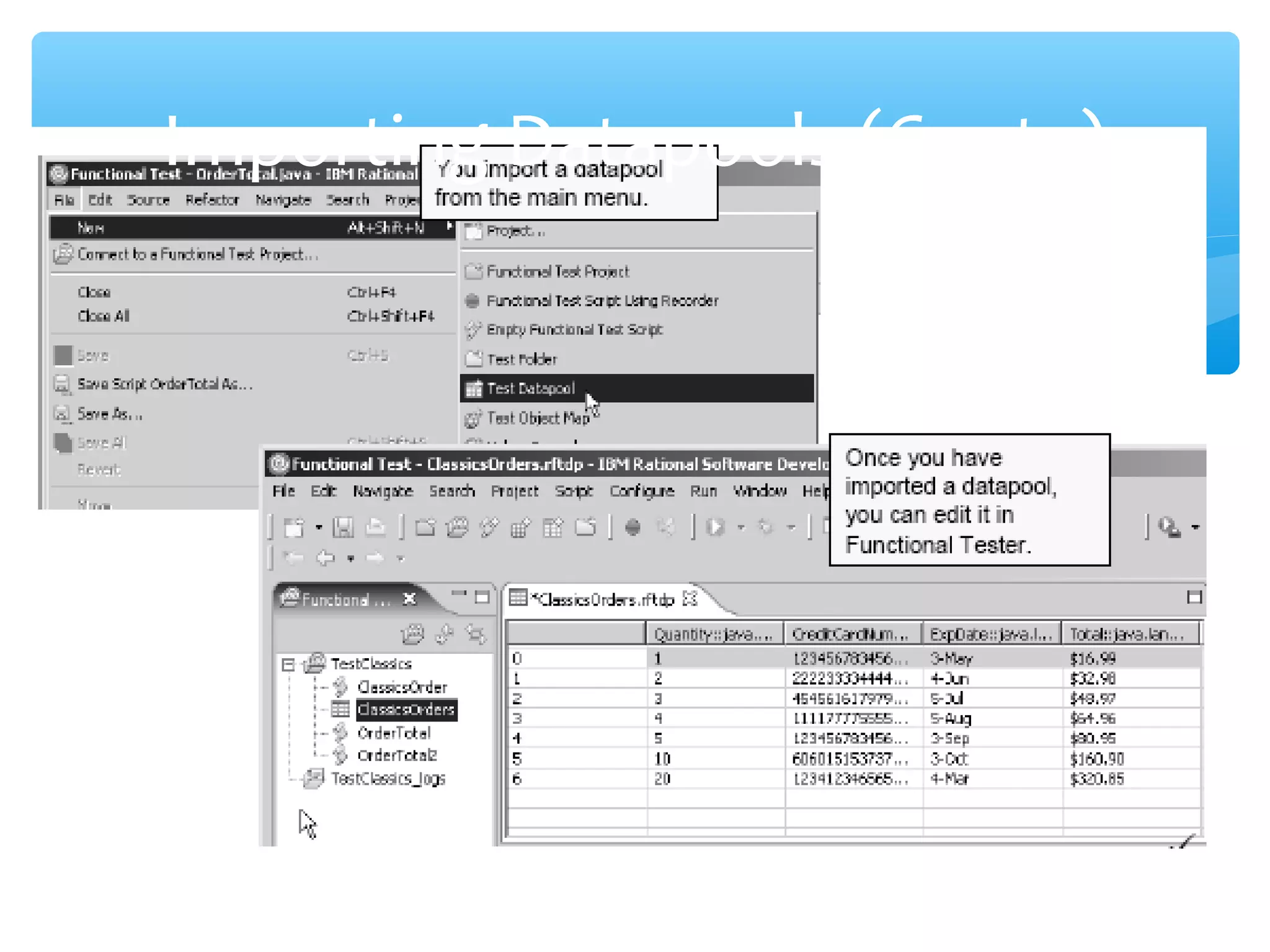 Confidential
Importing Datapools (Cont..)
 