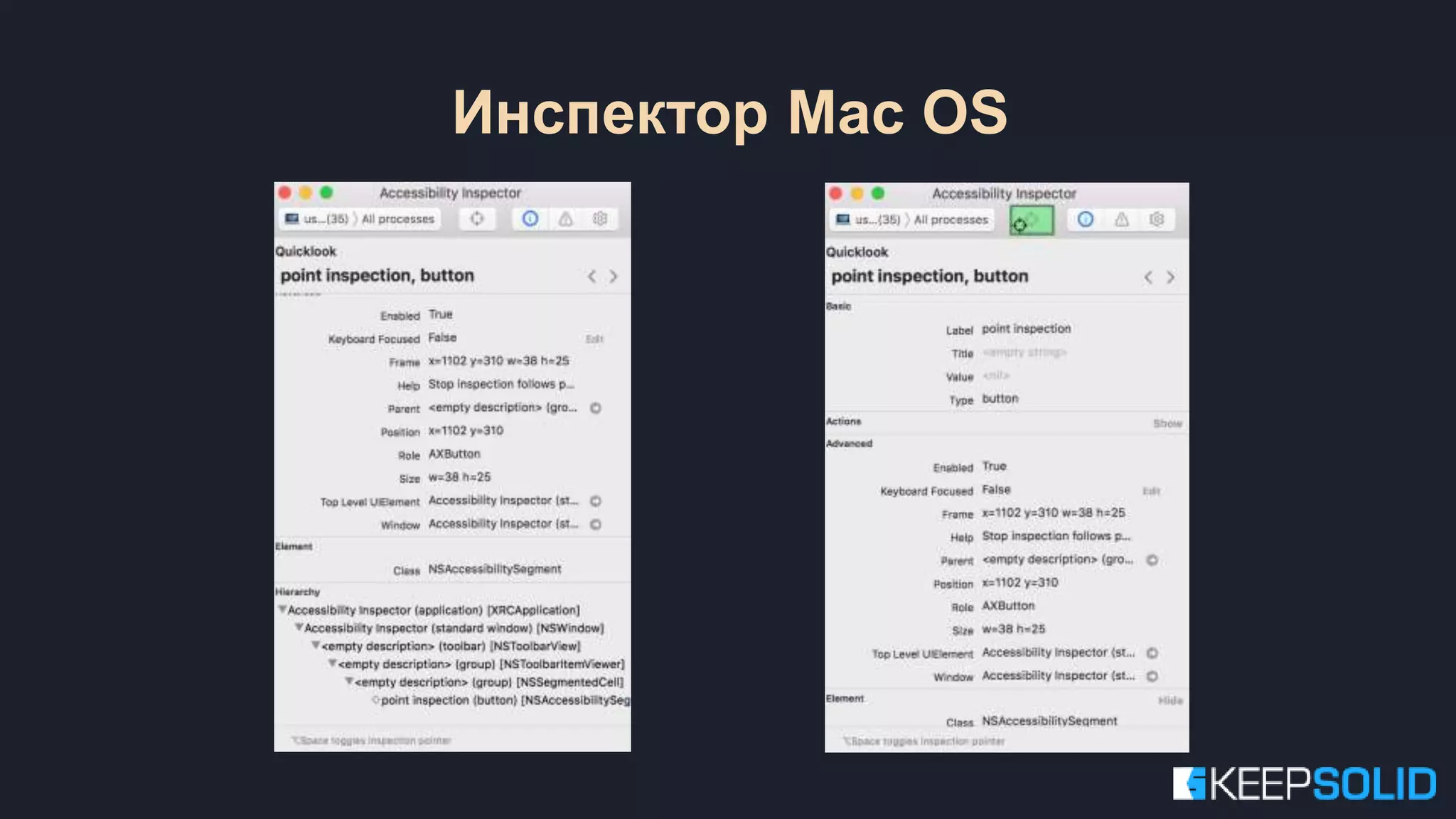 Инспектор Mac OS 