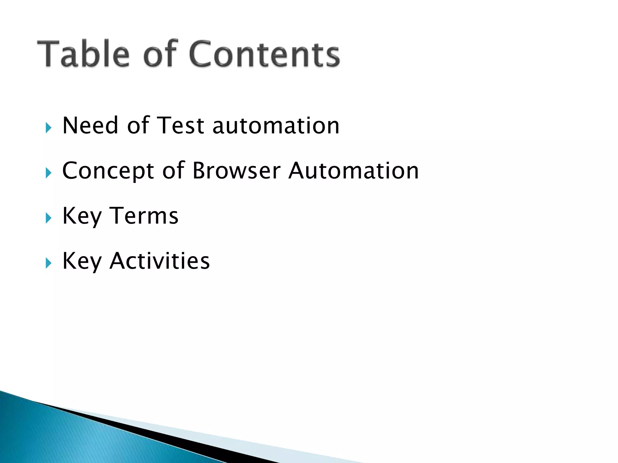 Automation testing overview | PPT