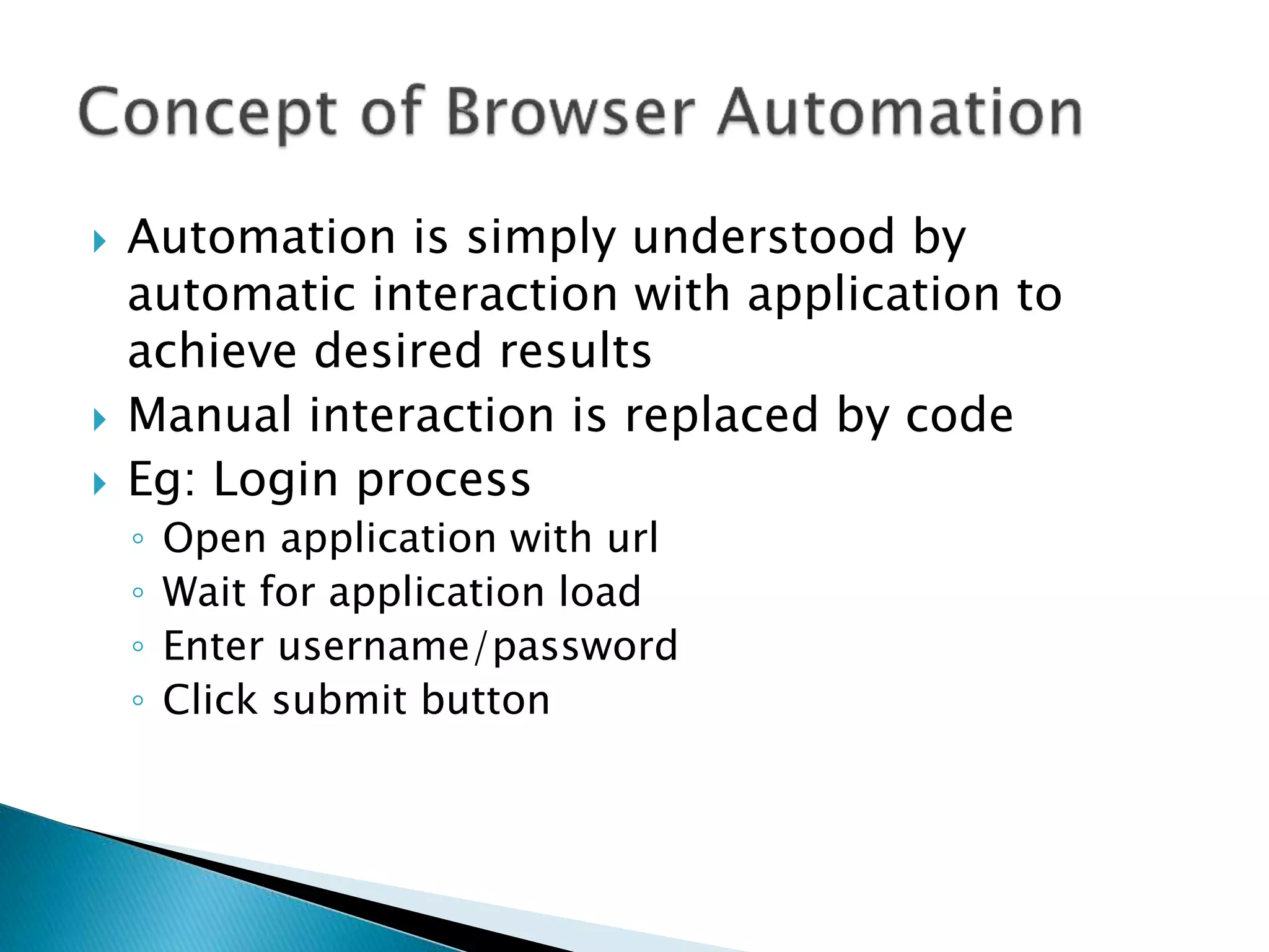 Automation testing overview | PPT