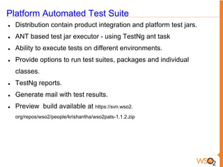 WSO2 Test Automation Framework : Approach and Adoption | PDF