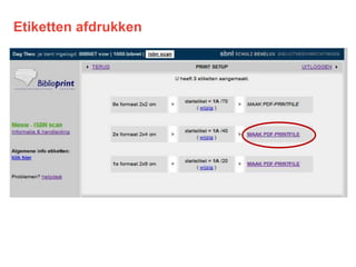 Etiketten afdrukken
 