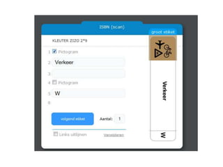 Kleuter ZIZO etiketten maken met Biblioprint