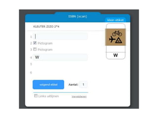 Kleuter ZIZO etiketten maken met Biblioprint