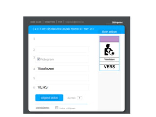 Kleuter ZIZO etiketten maken met Biblioprint
