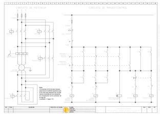 A2322
AUTOMATISMO CON CONTATORES
ITS
Luis Fabian Martinez28/07/08A
21
43
65
A2A1
LINEA
K1
21
RELE TERMICO
RT
43
65
21
43
65
A2A1
TRIANGULO
K3
96
9895
R S T
CIRCUITO DE POTENCIA CIRCUITO DE MANDO/CONTROL
1211
PARE
S1
K1
1314
A2A1
HORARIO
SENTIDO
LINEA
K1
A2A1
TRIANGULO
K3
2221
K3
2221
K2
21
FUSIBLE
-F1
M
3~
Y
X
Z
V
W
M
MOTOR
U21
43
65
A2A1
ESTRELLA
K2
A2A1
ESTRELLA
K2
1413
HORARIO
SENTIDO
ARRANQUE
S2
A2A1
TEMPORIZACION
KT
1615
KT
1815
K1
3334
K2
1314
21
43
65
A2A1
LINEA
K4
K4
1314
A2A1
ANTIHORARIO
SENTIDO
LINEA
K4
K4
3334
K2
3334
2221
K4
2221
K1
2221
21
FUSIBLE
-F
43
65
2221
ANTIHORARIO
SENTIDO
ARRANQUE
S3
1413
3433
3433
K1
4344
K4
4344
9695
RT
RELE TERMICO
Nota:
Al conectar el K2 de esta manera
para hacer la estrella logramos que
menos corriente por los cantactos
la hoja 20.
I contacto = I fase/1.73
 