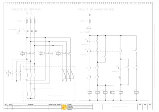 A2524Grua
AUTOMATISMO CON CONTACTORES
ITS
Grua.dwg
Luis Fabian Martinez28/07/08A
U12 V12 W12
U6
V6
W6
U4 V4 W4
Z4 X4 Y4
21
FUSIBLE
F
43
65
21
RELE TERMICO RT
43
65
96
9895
CIRCUITO DE POTENCIA CIRCUITO DE MANDO/CONTROL
R TS
A2A1
K1
21
43
65
A2A1
K2
21
43
65
0
A2A1
K3
21
43
65
0
A2A1
K2A
21
43
65
0
21
FUSIBLE
-F8
1413
MARCHA 1
-SB1
-K1
A1A22221
MARCHA 2
-SB2
-K2
A1A2
-K2A
A1A2
A2A1
-T -AUX
A1A2
-K3
A1A2
24231413
2221
-K2
3231
-K2
3231
-AUX
1314
1413
MARCHA 3
-SB3
-K2
1314
-AUX
1314
1211
0
-K3
2221
-K3
2221
-AUX
1817
-T
9695
RT
RELE TERMICO
Motor de 3 velocidades
 