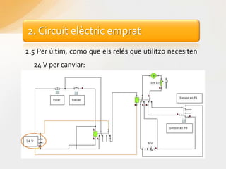 2.5 Per últim, como que els relés que utilitzo necesiten 24 V per canviar: