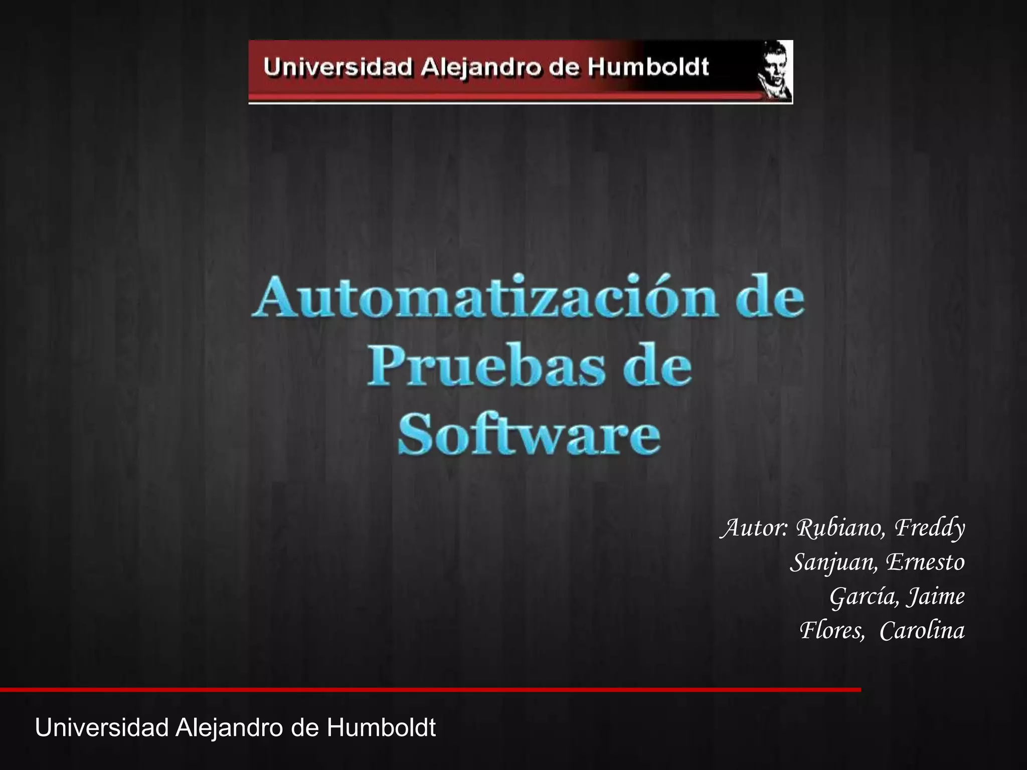 Automatizacion De Pruebas De Software
