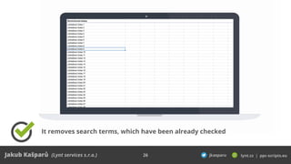 26
It removes search terms, which have been already checked
 