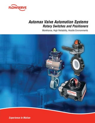 Experience In Motion
Automax Valve Automation Systems
Rotary Switches and Positioners
Workhorse, High Reliability, Hostile Environments
 