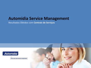 Automidia Service Management
Resultados Obtidos com Centrais de Serviços
 