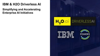 IBM & H2O Driverless AI
Simplifying and Accelerating
Enterprise AI Initiatives
 