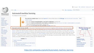 https://en.wikipedia.org/wiki/Automated_machine_learning
 