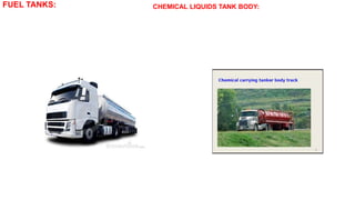 FUEL TANKS: CHEMICAL LIQUIDS TANK BODY:
 