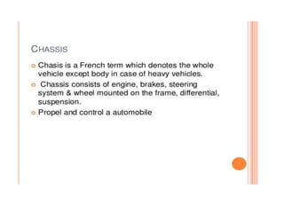 Automobilechassis & frame 