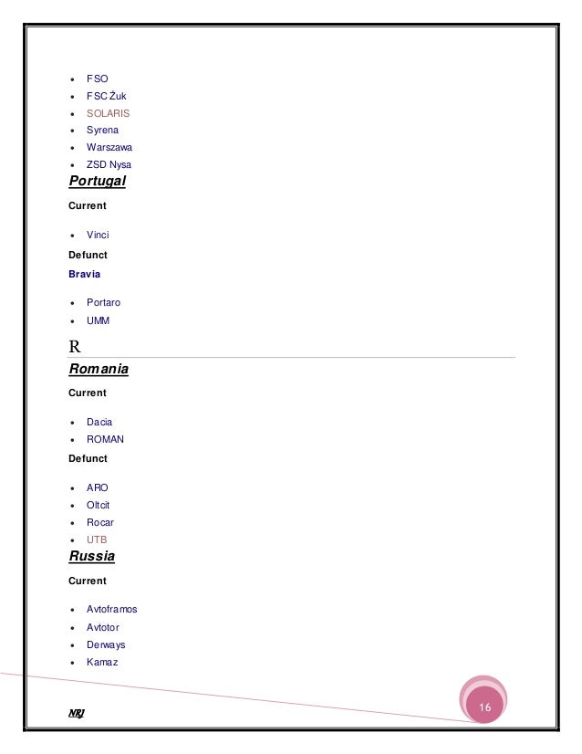 Automobile company in the world