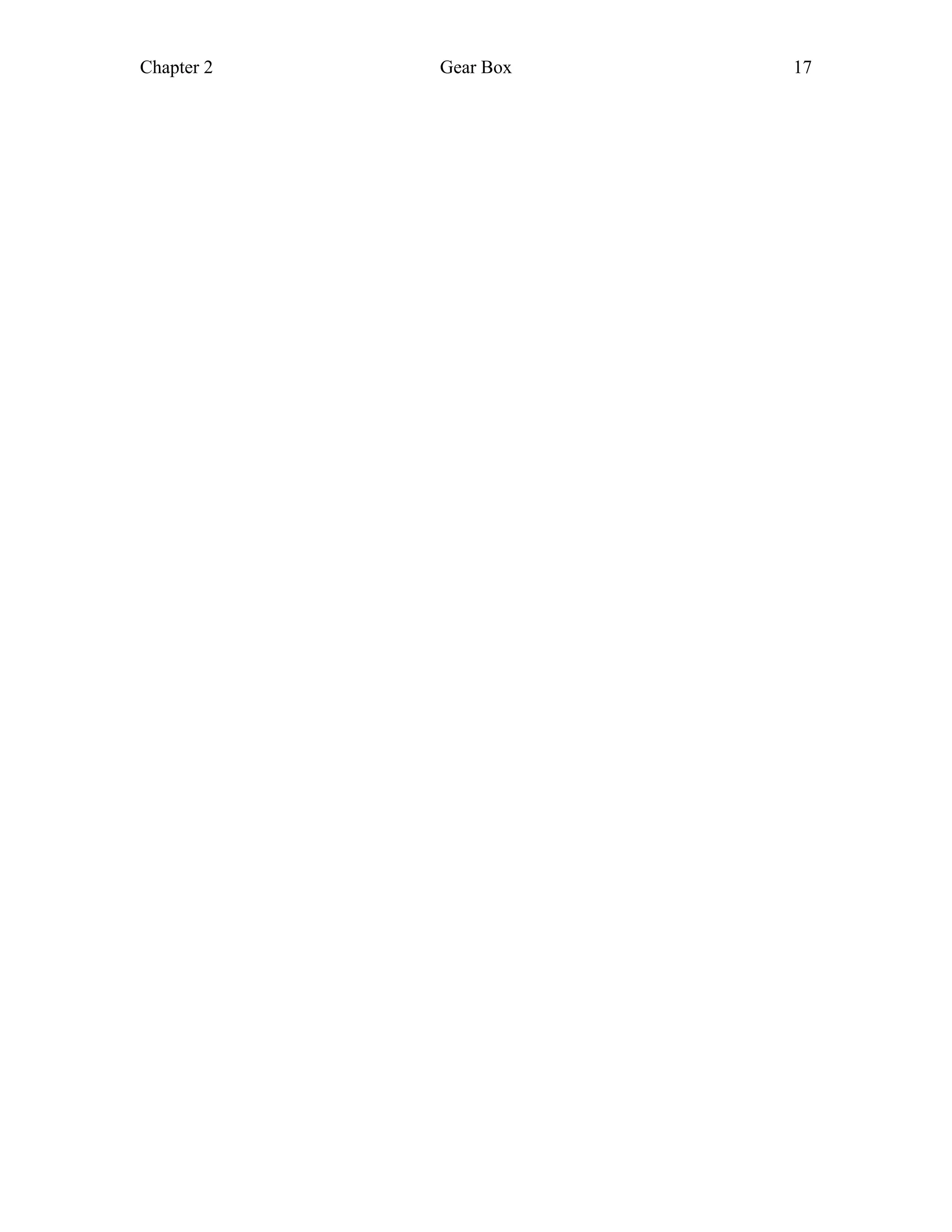 Chapter 2 Gear Box 17
 