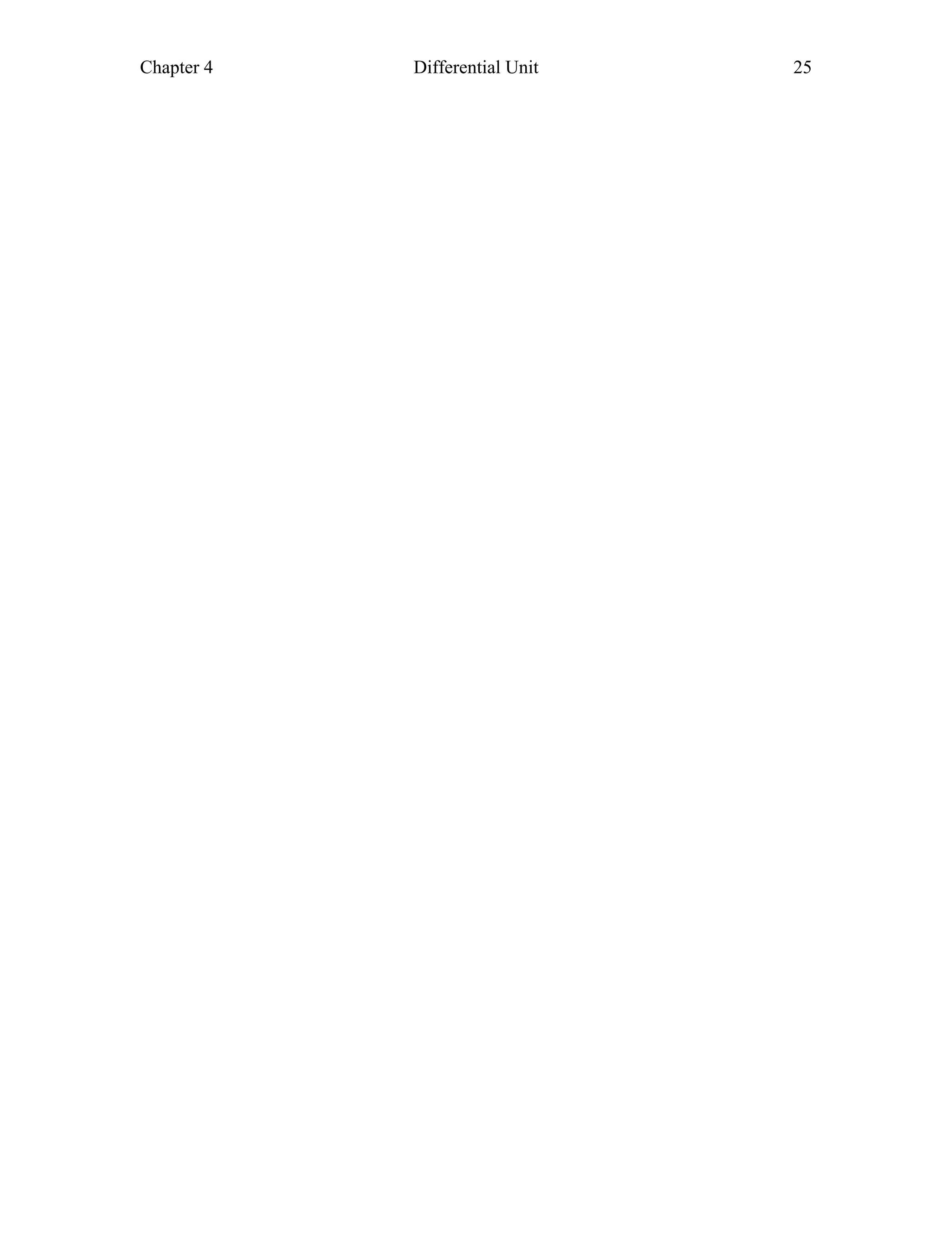 Chapter 4 Differential Unit 25
 