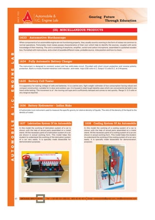 Automobile engineering & i.c. engine lab | PDF
