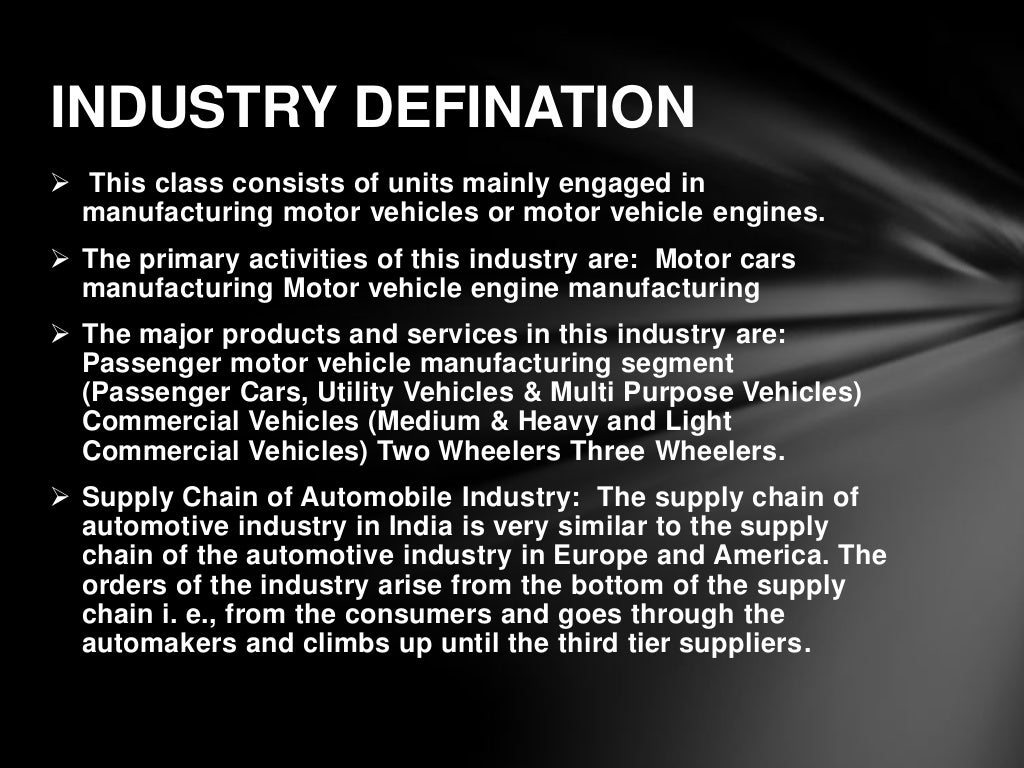 Automobile industry