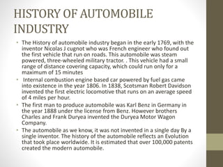 Automobile industry | PPTX