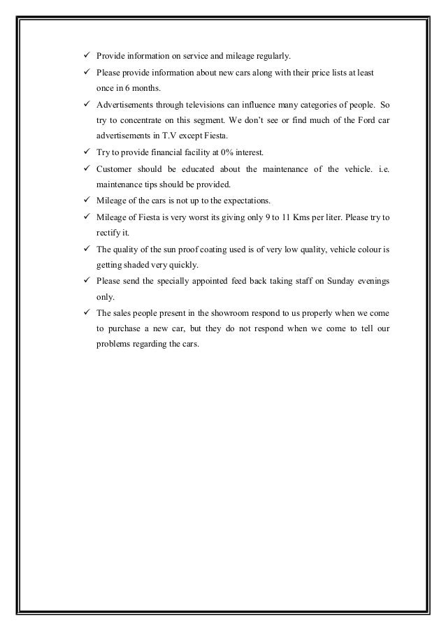 Automobile industry project report