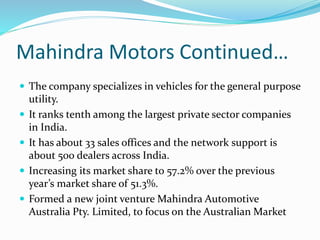 PRODUCTS & SERVICES
4/3 Wheelers
Pik – Ups
LCVs
SUVs
CARS
 UVs
 