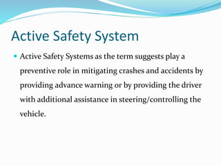 Automobile safety system | PPTX